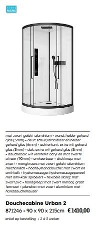 Douchecabine urban 2-Aurlane