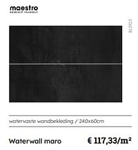 Waterwall maro-Maestro