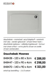 Douchebak mooneo-Allibert