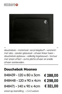 Douchebak mooneo-Allibert