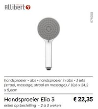 Handsproeier elia 3-Allibert