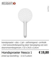 Handsproeier nesco 1-Allibert