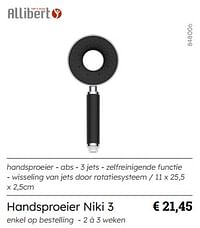 Handsproeier niki 3-Allibert