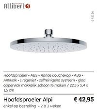 Hoofdsproeier alpi-Allibert