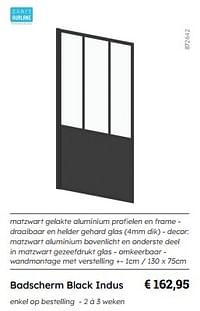 Badscherm black indus-Aurlane