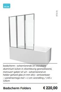 Badscherm folders-Aurlane