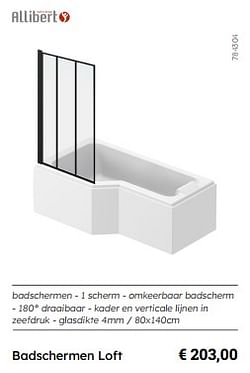 Badschermen loft