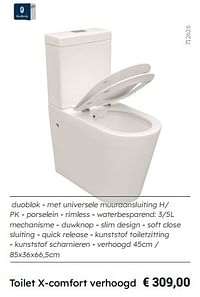 Toilet x-comfort verhoogd-Van Marcke