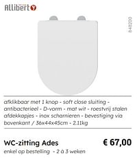 Wc-zitting ades-Allibert