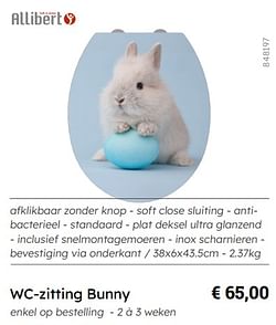 Wc-zitting bunny