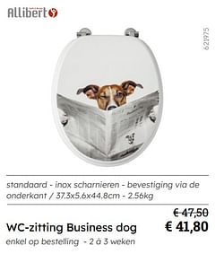 Wc-zitting business dog