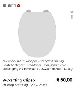 Wc-zitting clipeo