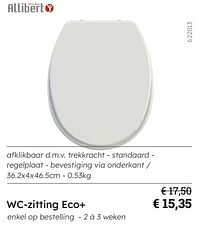 Wc-zitting eco+-Allibert