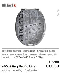 Wc-zitting grafic line-Allibert