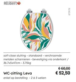 Wc-zitting leva