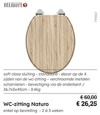 Wc-zitting naturo-Allibert