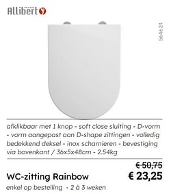 Wc-zitting rainbow