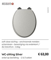 Wc-zitting silver-Allibert