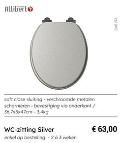 Wc-zitting silver