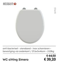 Wc-zitting simero-Allibert