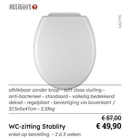 Wc-zitting stablity