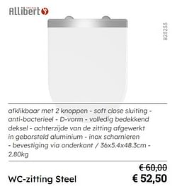 Wc-zitting steel