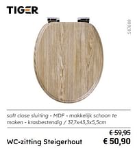 Wc-zitting steigerhout-Tiger