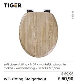 Wc-zitting steigerhout