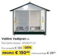 Promotions Volière vadigran 1341 - Vadigran - Valide de 01/09/2024 à 30/09/2024 chez Molecule