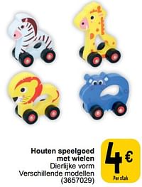 Houten speelgoed met wielen-Huismerk - Cora