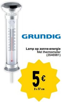 Lamp op zonne-energie met thermometer-Grundig