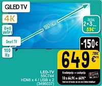 Promoties Tcl led-tv 55c744 - TCL - Geldig van 10/09/2024 tot 23/09/2024 bij Cora