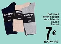 Set van 5 effen kousen-KNAPP