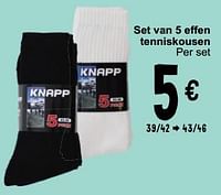 Set van 5 effen tenniskousen-KNAPP