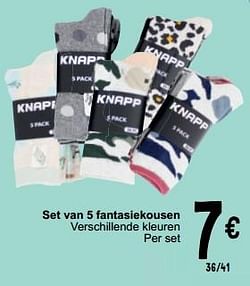 Set van 5 fantasiekousen