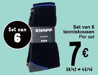 Set van 6 tenniskousen-KNAPP