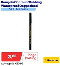 Bourjois contour clubbing waterproof oogpotlood 54 ultra black-Bourjois