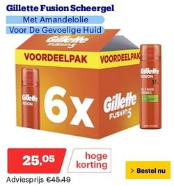 Gillette fusion scheergel met amandelolie