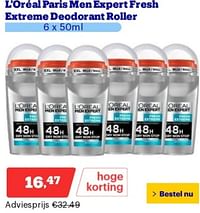 L`oréal paris men expert fresh extreme deodorant roller-L