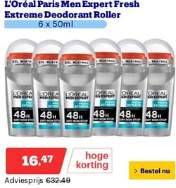 L`oréal paris men expert fresh extreme deodorant roller