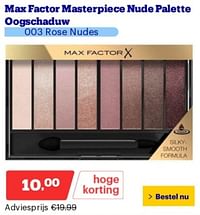 Max factor masterpiece nude palette oogschaduw 003 rose nudes-Max Factor