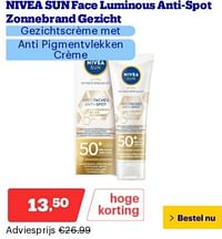 Nivea sun face luminous anti-spot zonnebrand gezicht-Nivea