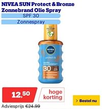 Nivea sun protect + bronze zonnebrand olie spray-Nivea