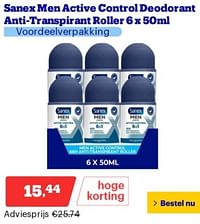 Sanex men active control deodorant anti-transpirant roller-Sanex