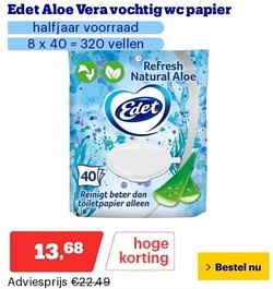 Edet aloe vera vochtig wc papier