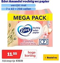 Edet amandel vochtig wc papier-Edet