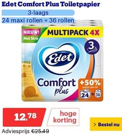 Edet comfort plus toiletpapier