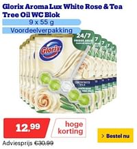 Glorix aroma lux white rose + tea tree oil wc blok-Glorix