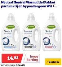 Neutral neutral wasmiddel pakket parfumvrij en hypoallergeen wit-neutral