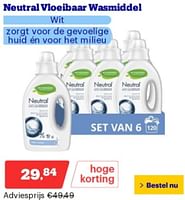 Promoties Neutral vloeibaar wasmiddel wit - neutral - Geldig van 02/09/2024 tot 08/09/2027 bij Bol.com